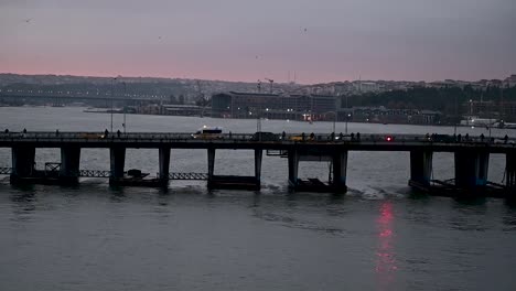 Looking-out-to-the-motorway-in-Istanbul,-Turkey,-Europe