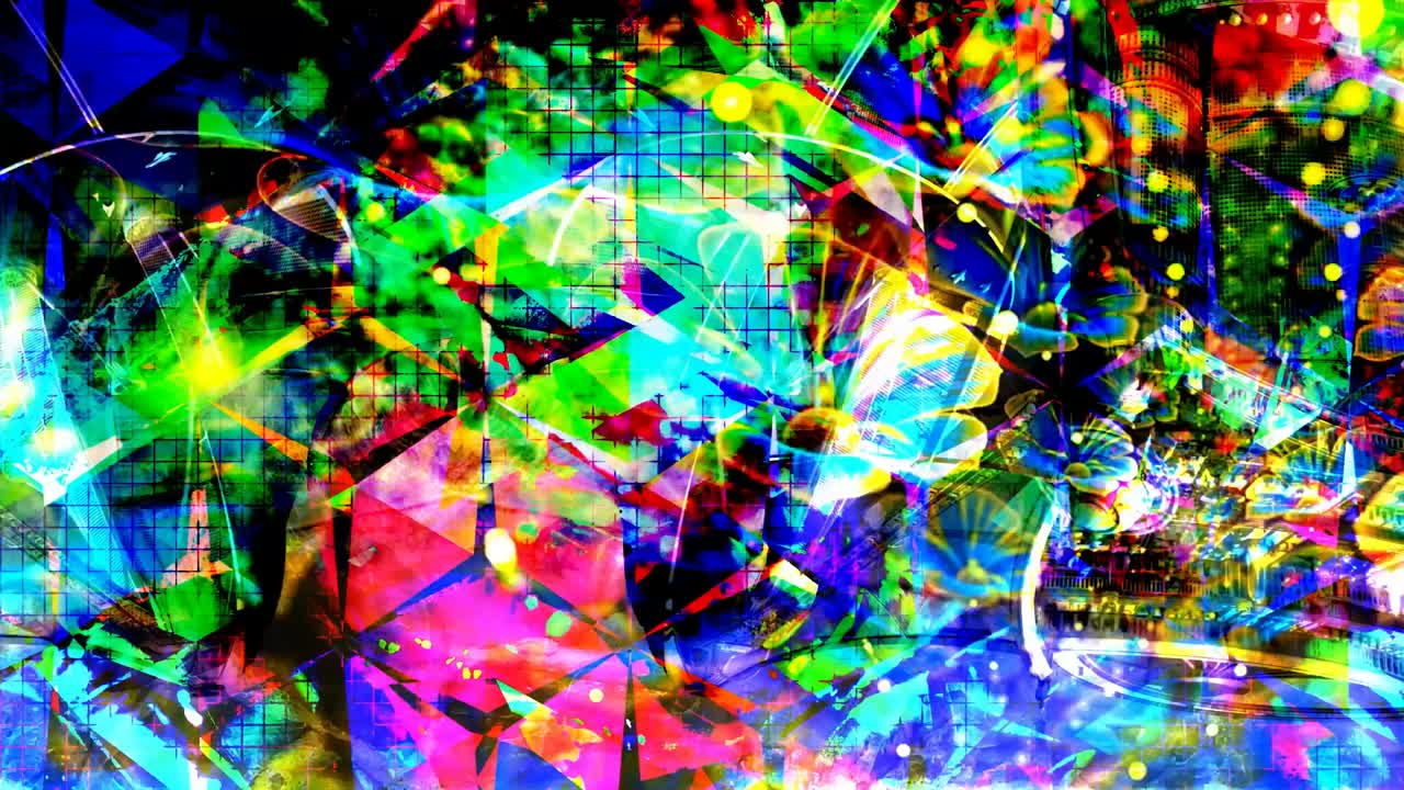 hipnotizante viaje psicodélico y abstracto viaje extraño del arco iris - animación de fondo de movimiento de bucle sin fisuras de 4k