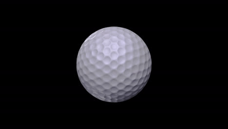 golf ball spinning in loop animation with alpha channel