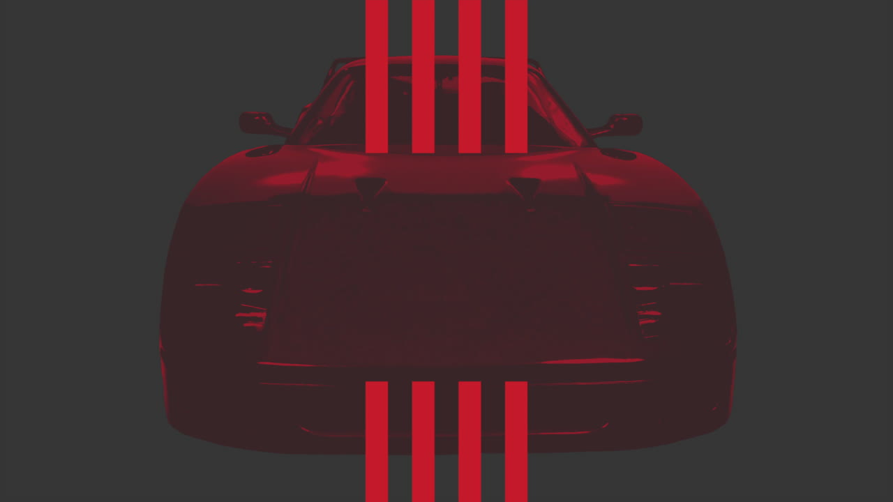 líneas rojas geométricas abstractas de movimiento y fondo de deporte retro de coche deportivo