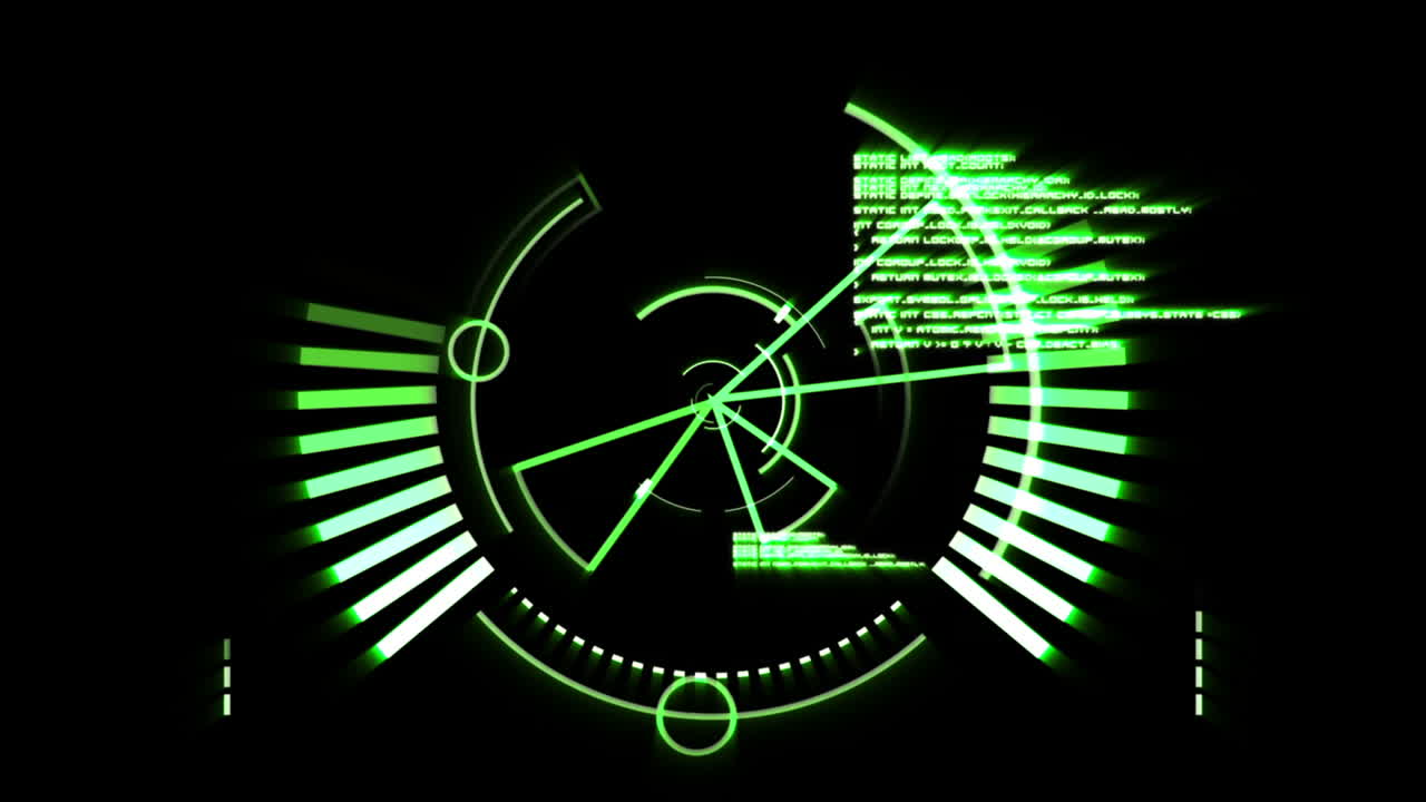 녹색 레이더 스크린