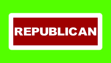 usa election rotating green screen sign democrat republican loop