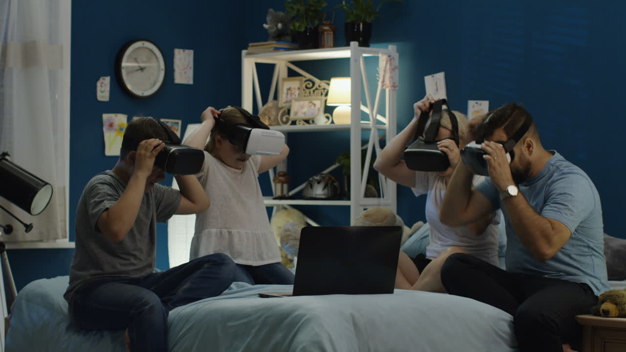 Family enjoying Virtual Reality Experience