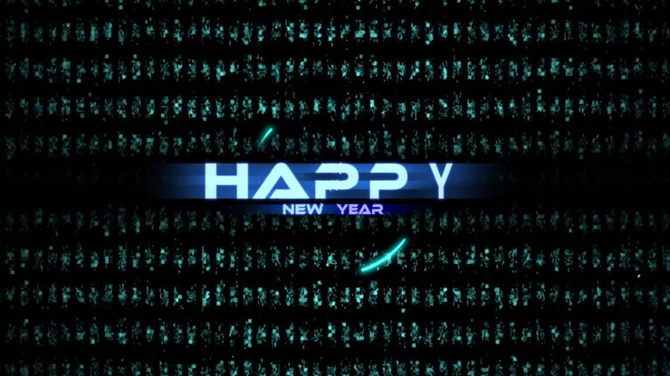 Happy New Year with HUD and circles elements