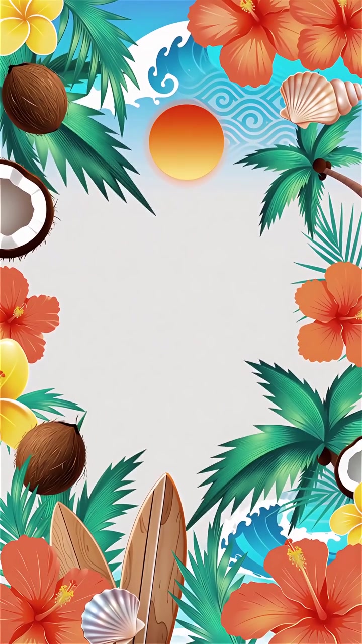 Tropical Summer Background Animation 4K
