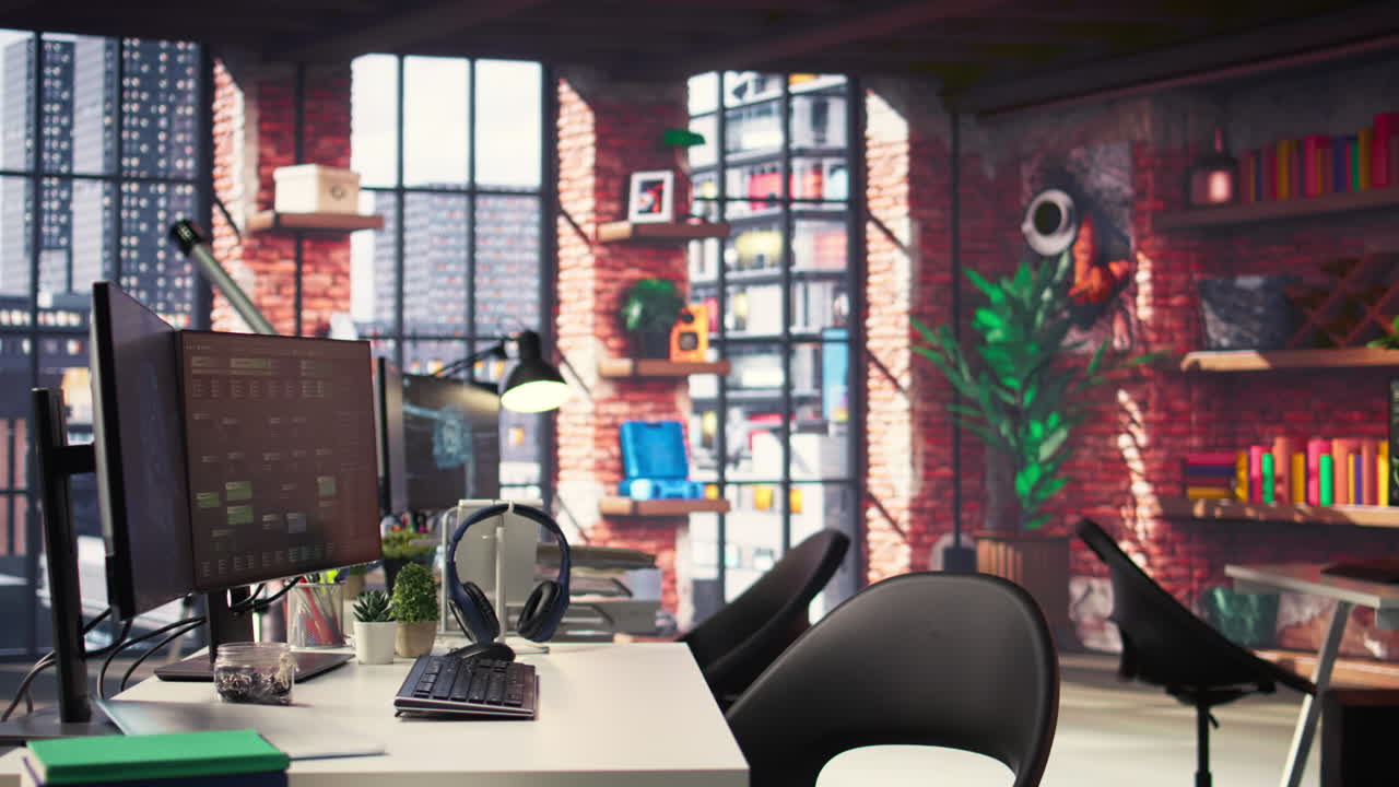 PC shows deep neural network development tools in an empty agency setting