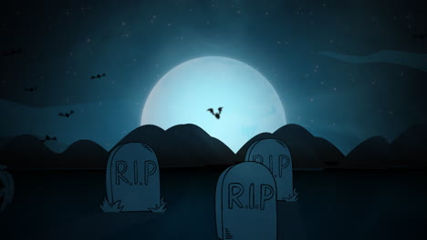 halloween background animation with coffins 8