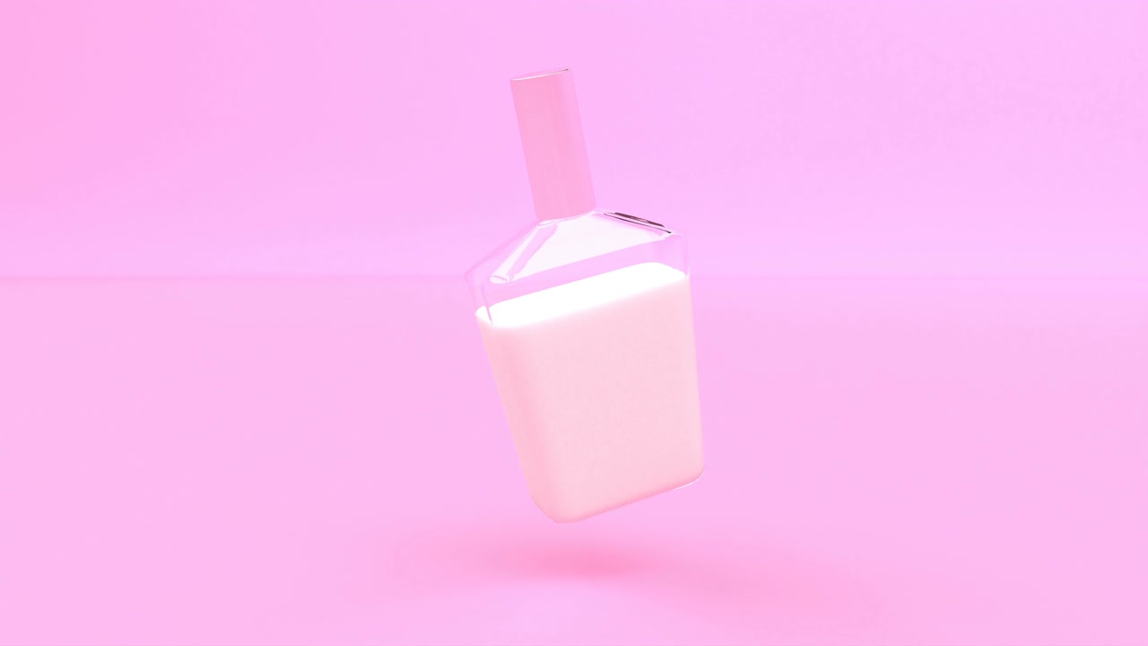 분홍색 크림 피부 관리 유리 튜브 모형 패션 아름다움 피부 관리 개념 투명 의료 순환할 수 있습니다.