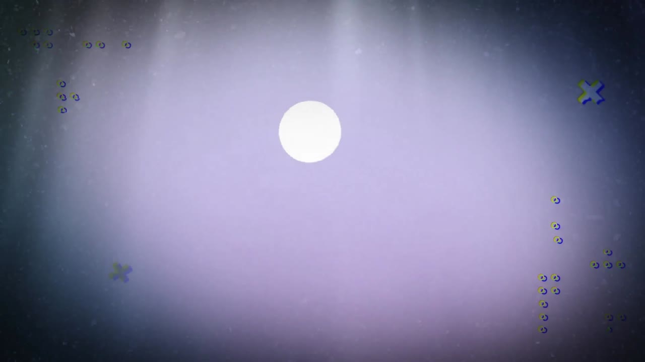 Animation of markers and icons flickering on purple