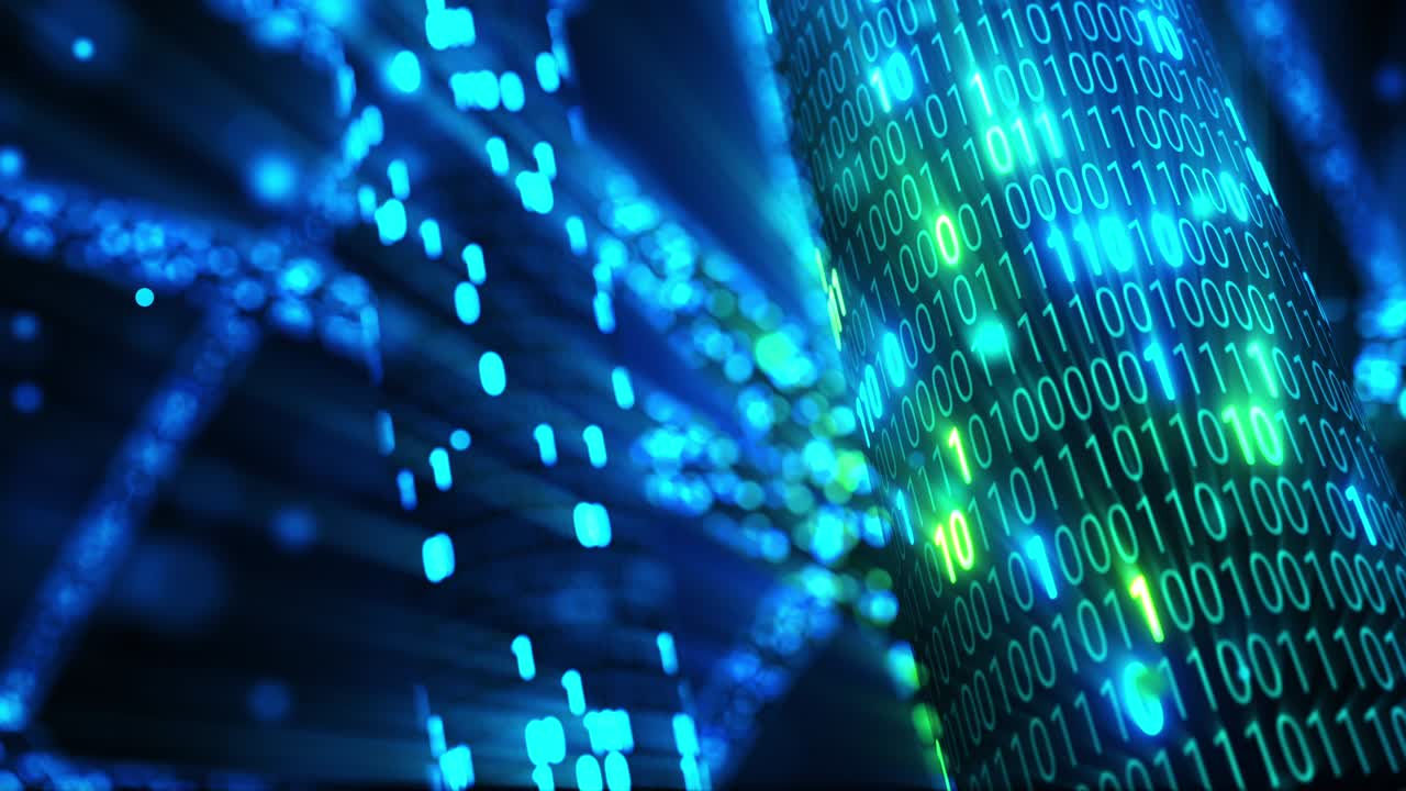 Futuristic data stream, Digital flow. Dynamic pattern with power rays and light.Data transferring. Information concept.