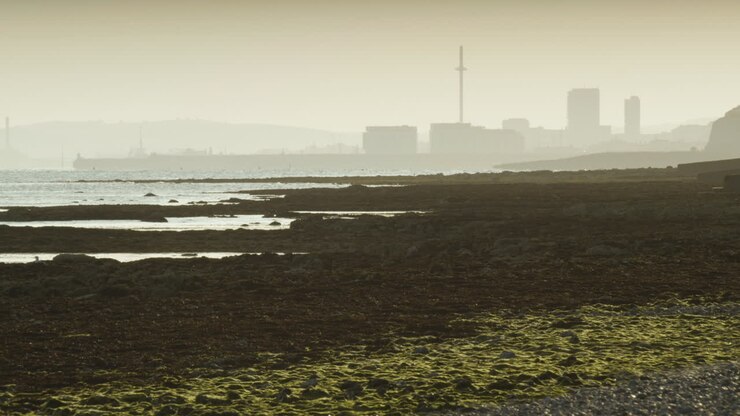 City of Brighton through the heat haze of a summer evening
