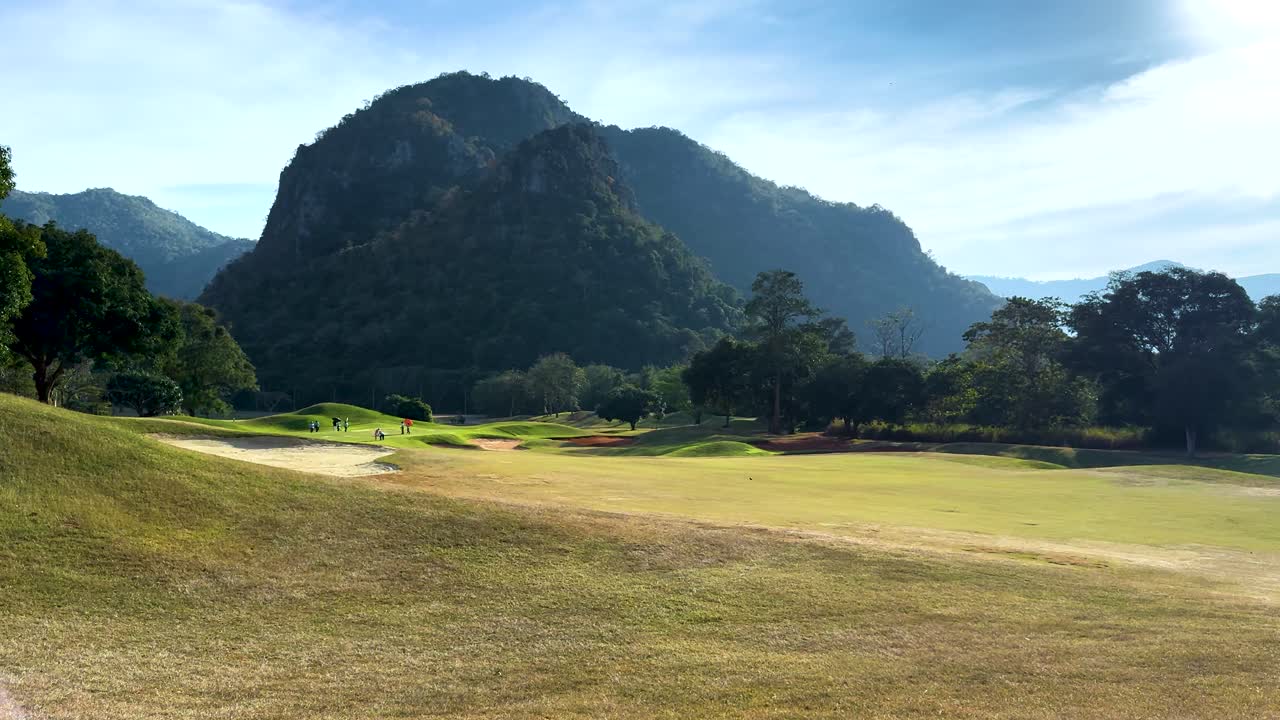 골프 코스 설정의 아름다운 풍경