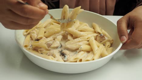 creamy mushroom penne pasta