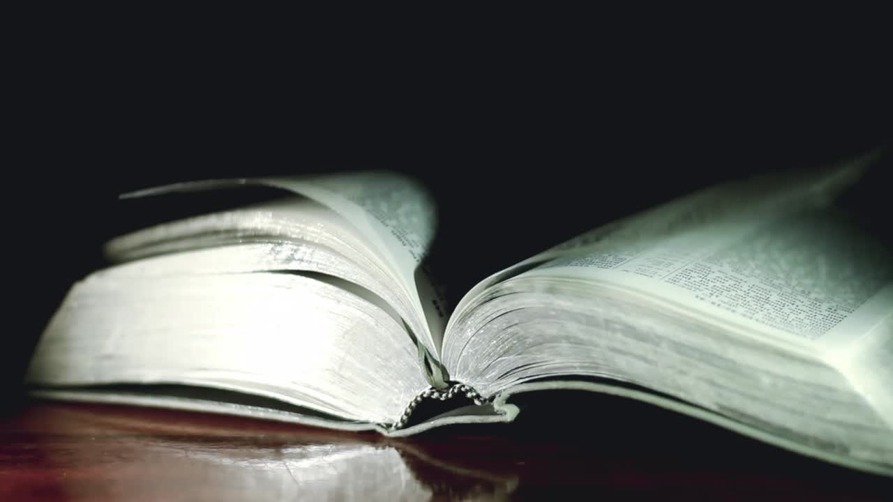 성경으로 하나님께 기도하는 사람 - 아무도 - 스 비디오 스 영상