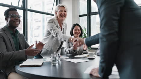 Business-people,-meeting-and-handshake