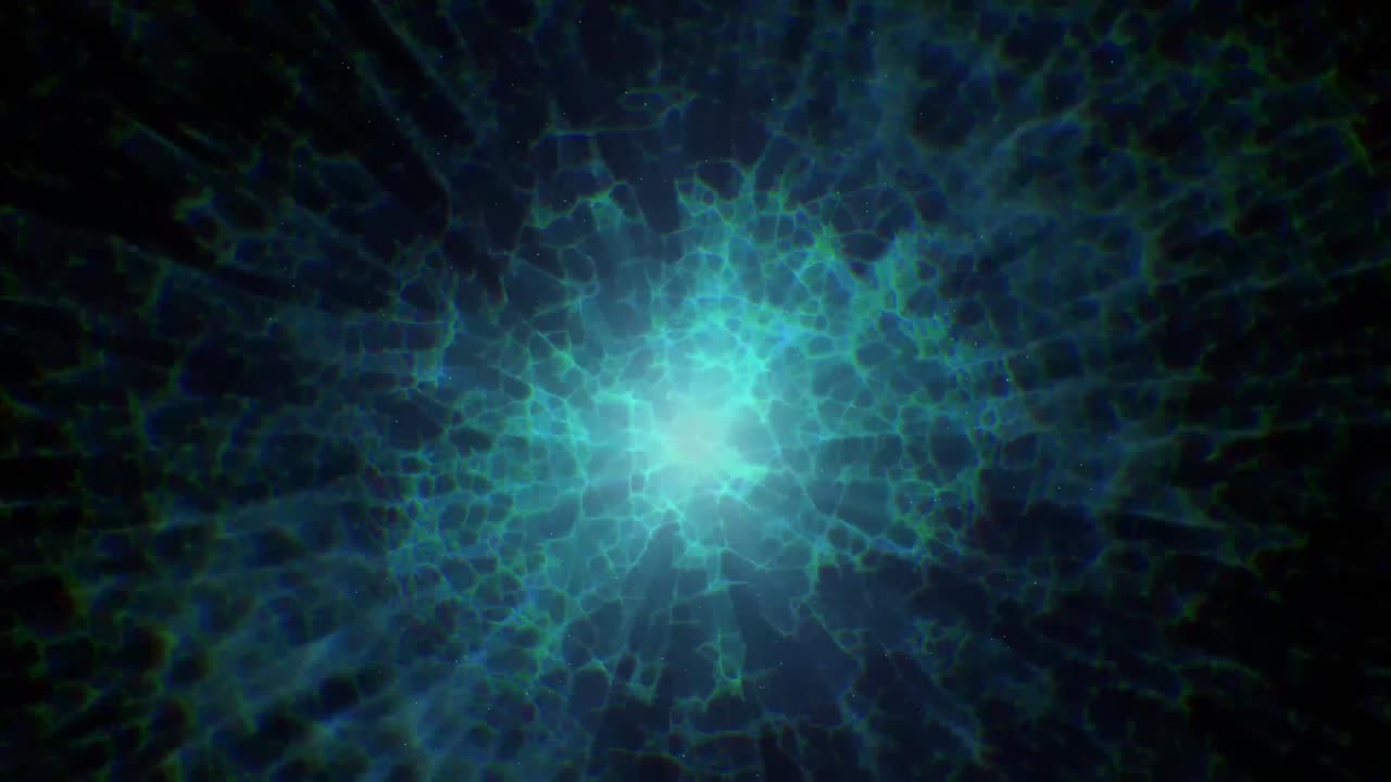 abstracto portal futurista fondo fractal azul con líneas