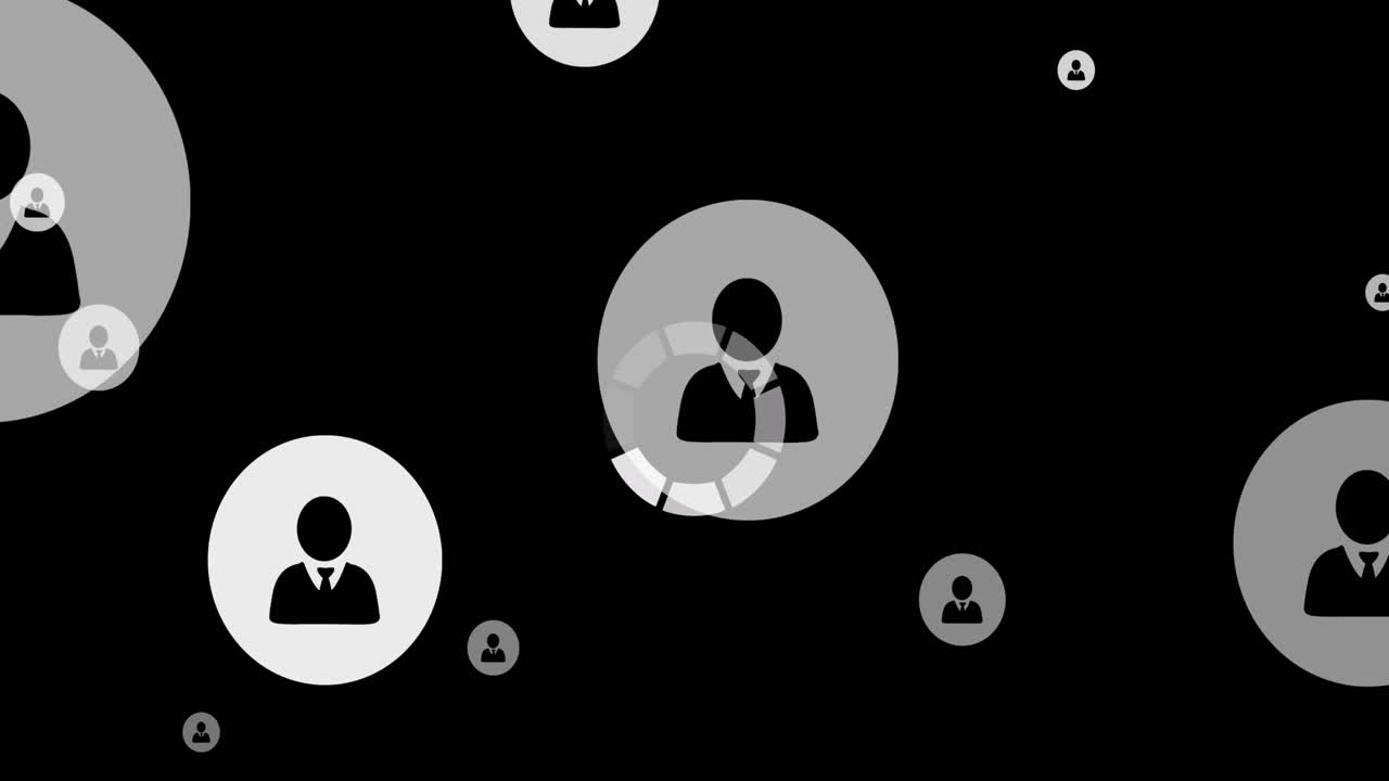 미디어 아이콘 위에 있는 데이터 로딩 링의 애니메이션