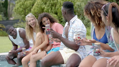 diverse friends enjoy a sunny day outdoors