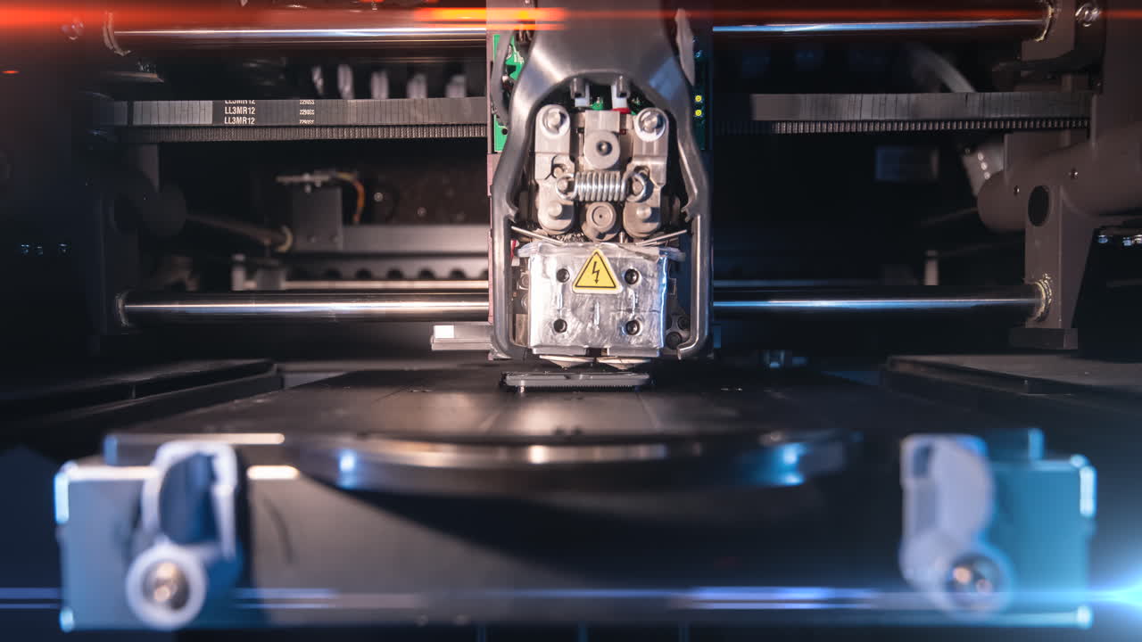 timelapse del trabajo de la máquina industrial