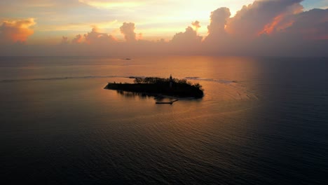 circling above isla de sacrificios in veracruz, mexico