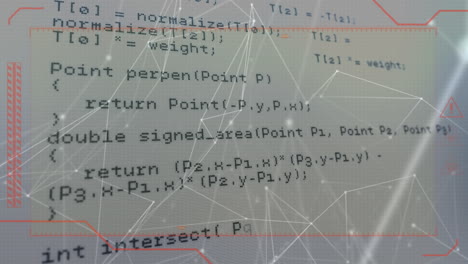 animación del procesamiento de datos con redes de conexiones