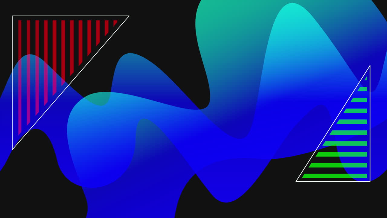 formas geométricas abstractas en movimiento y fondo líquido colorido 15