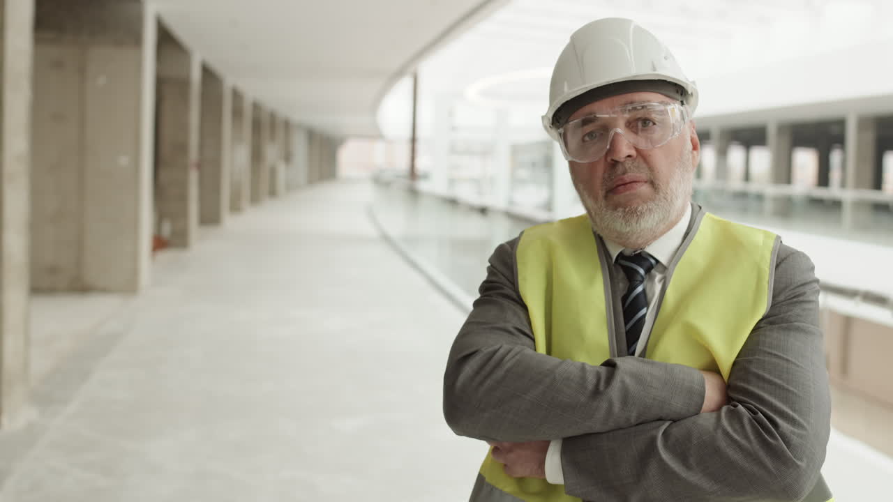 Man Wearing Protective Goggles and Helmet