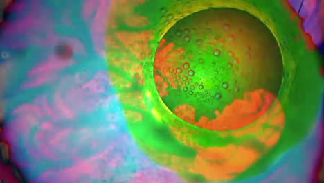 efecto de luz líquida psicodélica en colores fluorescentes