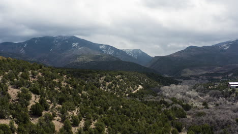 beautiful utah landscape in wasatch mountains - aerial