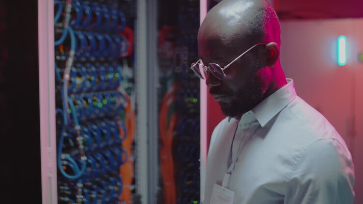 IT Professional Working in a Data Center