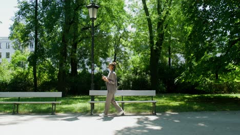 woman in a park