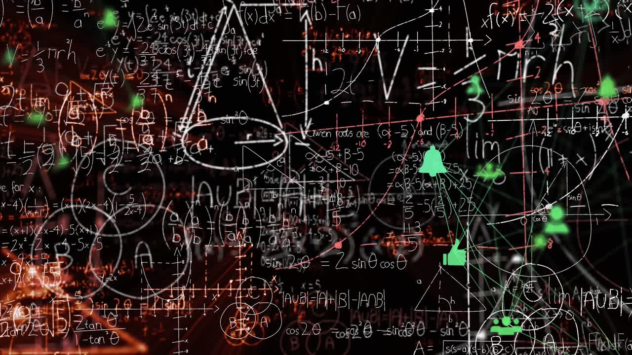 Animazione di una rete di connessioni e una scansione radar su un paesaggio urbano.