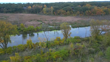 flying over swamp wasteland marshland