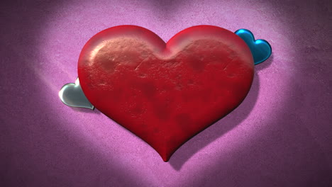animación primer plano movimiento corazón romántico en el día de san valentín 8