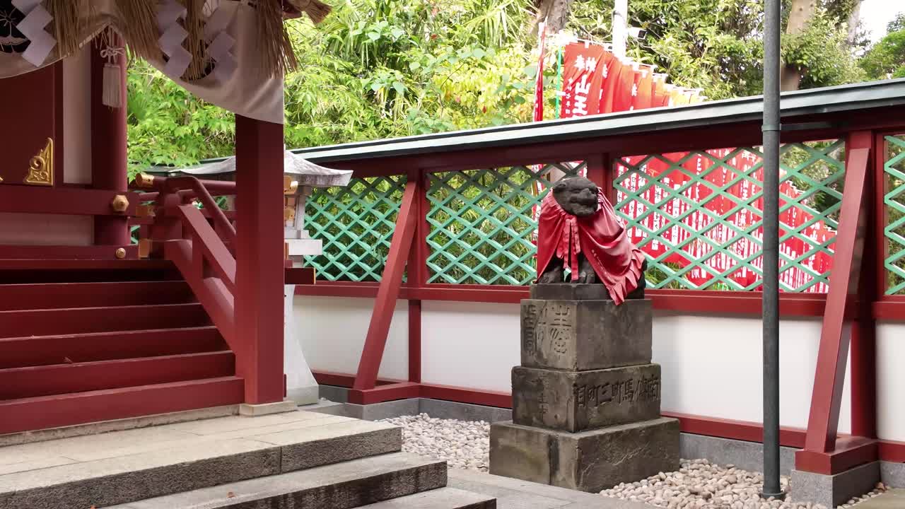 Statue at the Hie Shrine in Tokyo, Japan religious deity of prosperity Asia