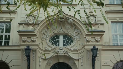 intricate architectural details on a historic building facade in bratislava