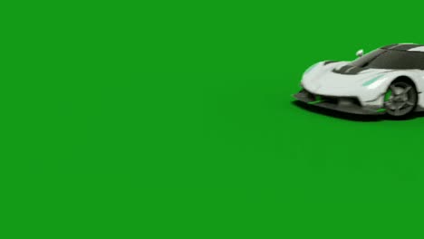 racing car motion graphics with green screen background