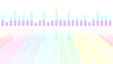 colorful sound waves for party. disco background. abstract colorful wave pattern. loop animation of music equalizer.