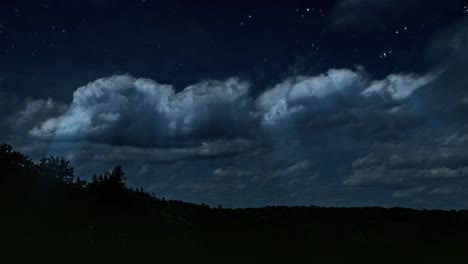 beautiful cloudscape, moon light breaking through cloud. beautiful cloudscape. timelapse of clouds moving in sky and the moon shining through the clouds with rays. 4k loop