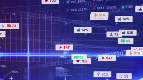 소셜 미디어 데이터 처리 및 바이너리 코딩의 애니메이션