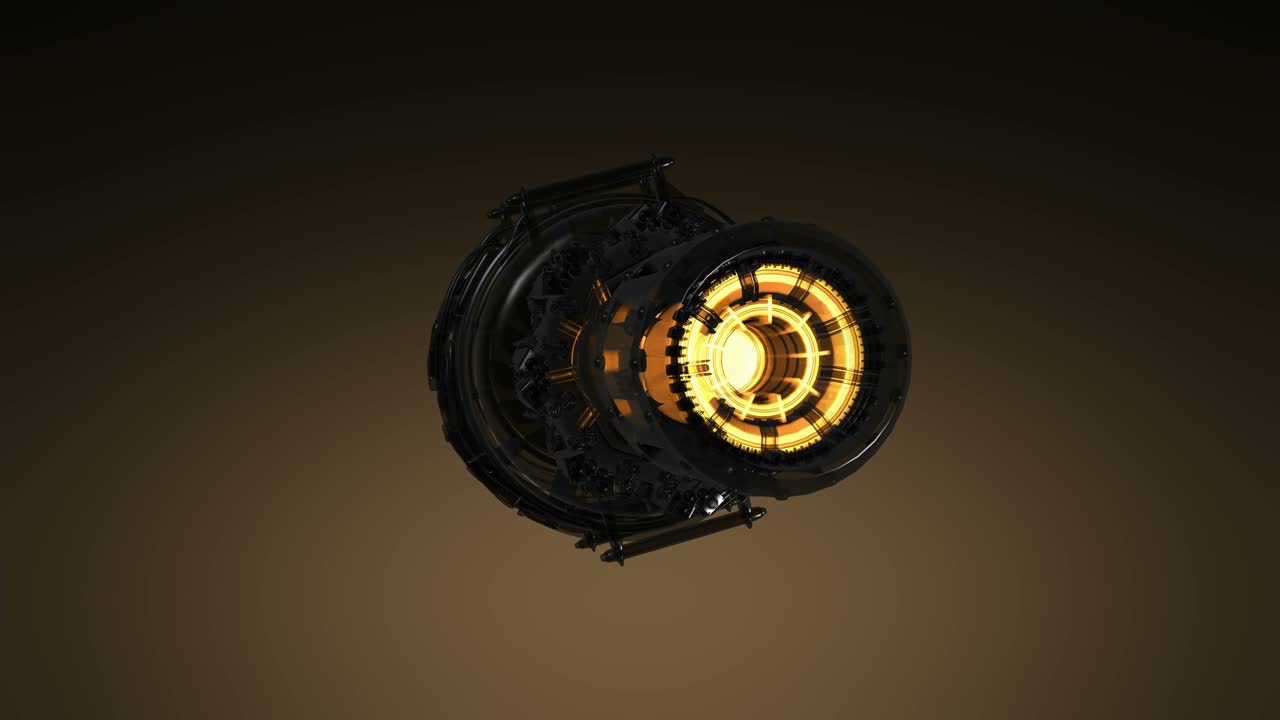 Loop Rotate Jet Engine Turbine