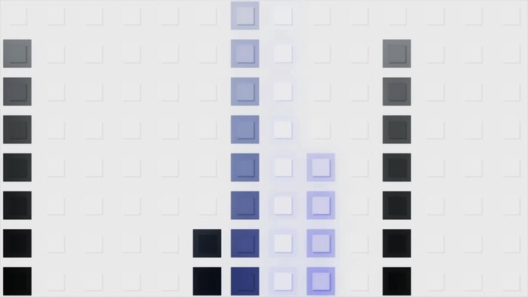Abstract Geometric Pattern with Blue and Gray Squares