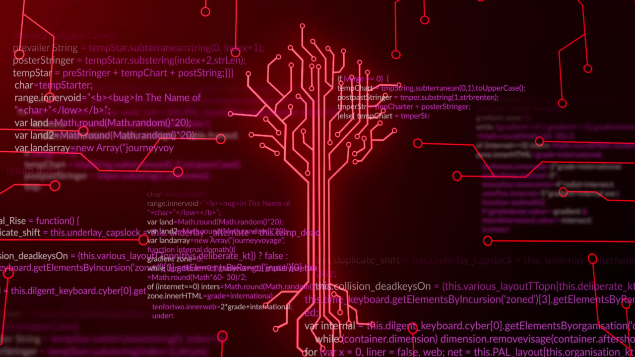 Animation of integrated circuit over data processing on digital screen