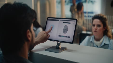 fingerprint scanning at reception