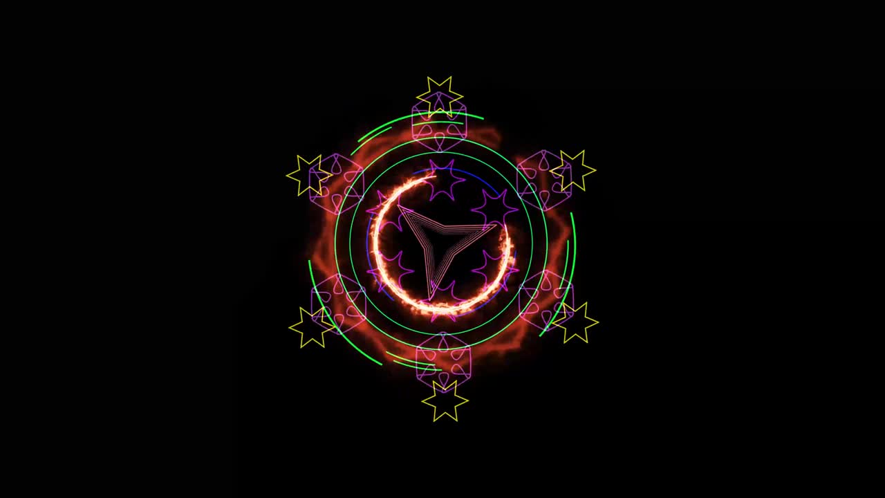 dodecágono poder de fuego arma mágica color naranja poderoso alrededor