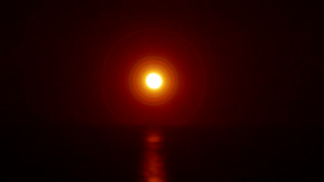 luna llena sobre el mar 4k