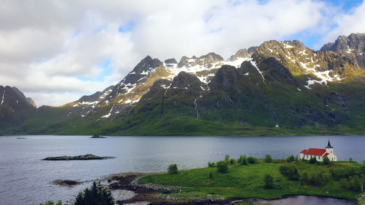 imágenes aéreas de la hermosa naturaleza de noruega