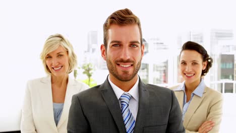 happy business team