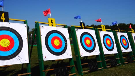 targets for archery. shooting in the summer.