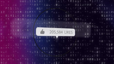 unique digital video of binary coding with increasing social media likes